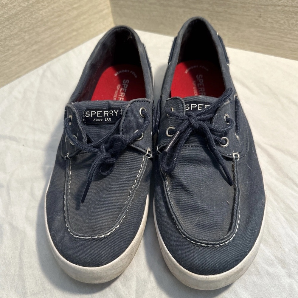 Sperry Top-Sider Tuck Loafers Memory Foam Navy Blue Size 6 M